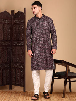 Sanwara - Rust Sequin Kurta with Pant