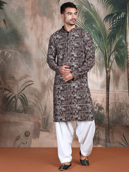 Sanwara - Men Multi-Color Kurta with Pant