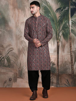 Sanwara - Men Brown Kurta with Pant
