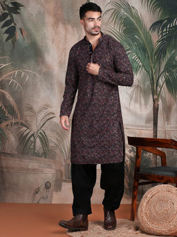 Sanwara - Chic Men's Purple Kurta with Pant