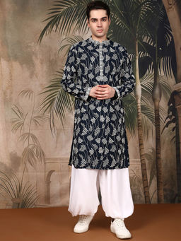 Sanwara - Classic Deep Blue Kurta with Patiala