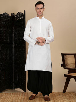 Sanwara - Premium Cotton White Kurta with Patiala