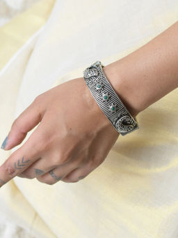 Teejh - Vaarahi Silver Oxidised Bangles for Women