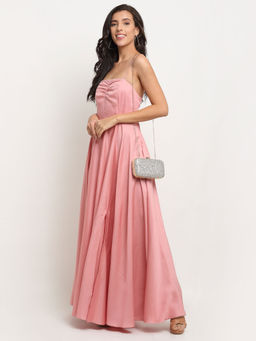 Ewoke - Solid Pink Tencel Sweetheart Dress