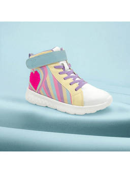 Hopits - Girls Pink Heart Mid Length Sneakers