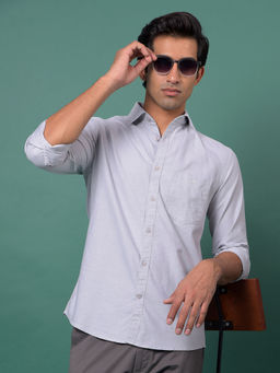 CRIMSOUNE CLUB - Men's Lavender Solid Shirt