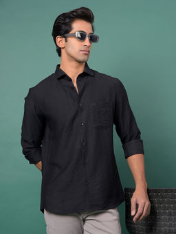 CRIMSOUNE CLUB - Men's Black Solid Shirt