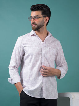 CRIMSOUNE CLUB - Men's Pink Printed Shirt