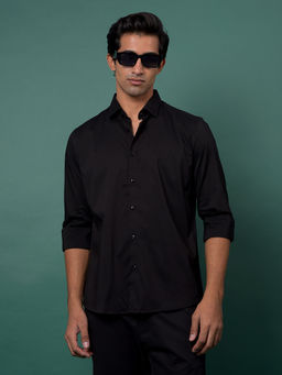 CRIMSOUNE CLUB - Men's Black Solid Shirt