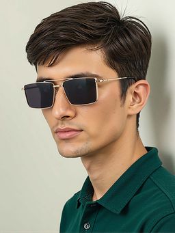 Vincent Chase - Unisex Polarization & 100% UV Protected Black Lens Full Rim Sunglasses