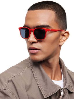 Lenskart Hustlr - Unisex Polarization & 100% UV Protected Blue Lens Full Rim Sunglasses