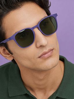 Lenskart Hustlr - Unisex Polarization & 100% UV Protected Green Lens Full Rim Sunglasses