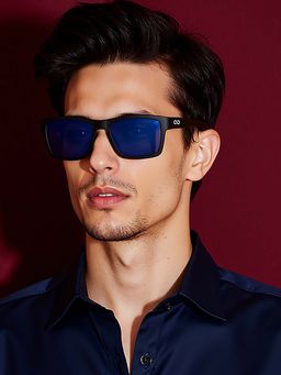 Vincent Chase - Unisex Polarization & 100% UV Protected Blue Lens Full Rim Sunglasses