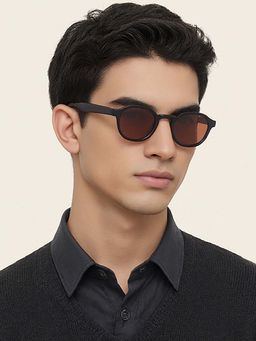 John Jacobs - Unisex Polarization & 100% UV Protected Brown Lens Full Rim Sunglasses