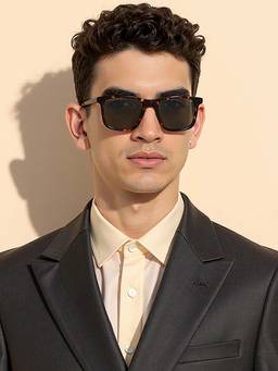 John Jacobs - Unisex Polarization & 100% UV Protected Green Lens Full Rim Sunglasses
