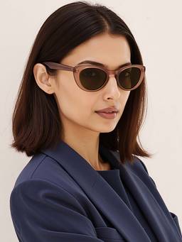 John Jacobs - Women Polarization & 100% UV Protected Brown Lens Full Rim Sunglasses