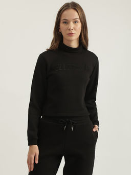 ELLE - Black Solid Sweatshirt