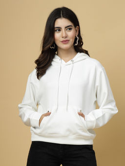 Mafadeny - White Solid Hoodie