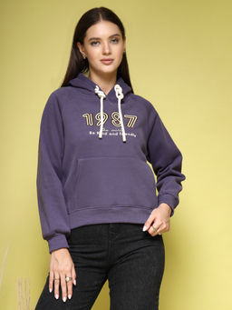 Mafadeny - Purple Typography Hoodie
