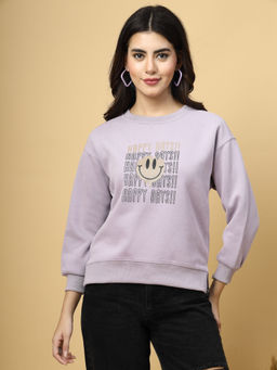 Mafadeny - Mauve Typography Sweatshirt
