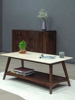 Fabindia - Brown Wood Naksh Coffee Table