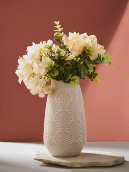 Fabindia - White Stone Table Vase