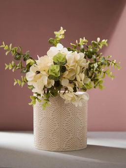 Fabindia - White Stone Table Planter