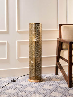 Fabindia - Brass Hemang Cutwork Metal Floor Lamp