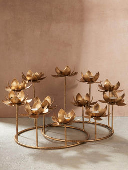 Fabindia - Golden Raivath Metal T-Light Holder