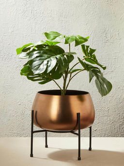 Fabindia - Copper Sona Metal Floor Planter with Stand