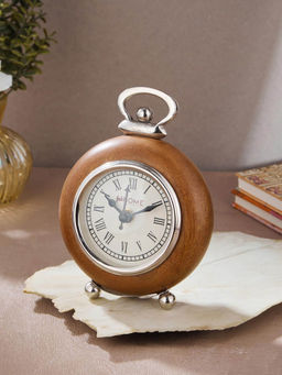 Fabindia - Natural Node Wooden Table Clock