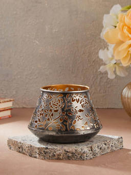 Fabindia - Silver Manjul Metal T-Light Holder