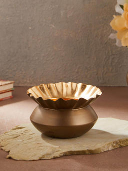 Fabindia - Golden Suramy Metal Candle Holder