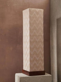 Fabindia - Beige Amrit Fabric Table Lamp Without Shade
