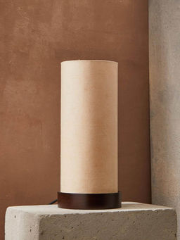Fabindia - Beige Kaashi Paper Table Lamp Without Shade