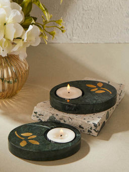 Fabindia - Green Anura Stone T-Light Holder