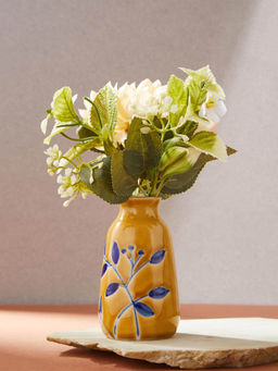 Fabindia - Yellow Naintara Ceramic Bud Vase