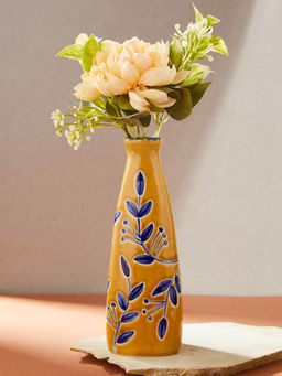 Fabindia - Yellow Naintara Ceramic Bud Vase