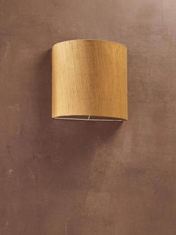 Fabindia - Yellow Suramay Fabric Wall Lamp