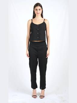 Banana Labs - Silk Waves Essentials Black Co-Ord Set