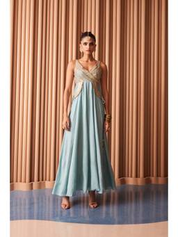 Rishi & Vibhuti - Sky Mist Blue Jumpsuit