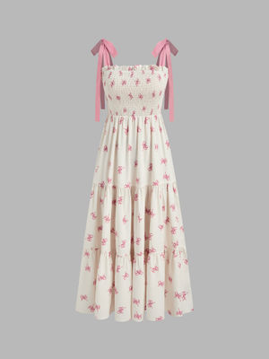Lettuce Trim Shirred Waist Layered Short Dress