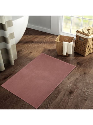 Buy Welspun Drylon 1268 GSM Anti Skid Dark Brown Bath Mat (S) Online