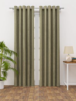 Happy Hues - Tuscan Door Curtains XL Modern Minimalistic Design Charcoal