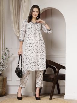 Indibelle - Cotton Black Abstract Print Co-Ord (Set of 2)