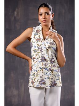 MOH - Saama Printed Sleeveless Blazer