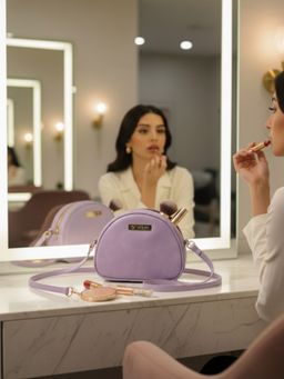 VISMIINTREND - Solid Purple Crossbody Sling Bag