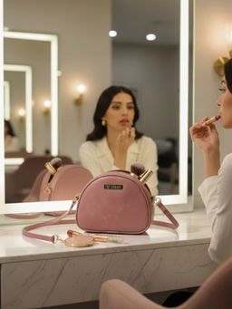 VISMIINTREND - Solid Pink Crossbody Sling Bag