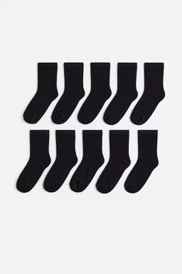 H&M - Boys And Girls Black 10-Pack Socks