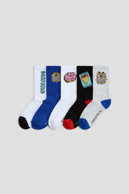 H&M - Boys 5-Pack Intarsia Motif Socks